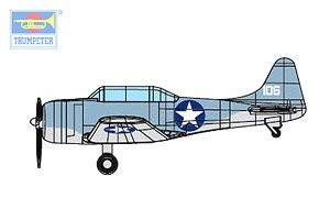 Trumpeter 06404 Американский бомбардировщик SBD-3 (покрашены) 1/350