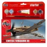 Airfix 55101A Curtiss Tomahawk IIB RAF (P-40B) Starter Set includes Acrylic paints, brushes and poly cement 1/72