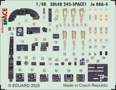 Eduard 3DL48243 Ju 88A-4 SPACE (EDU/ICM) 1/48