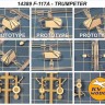 KV Models 14389 F-117A NightHAWK (TRUMPETER #01330) + маски на диски и колеса TRUMPETER US 1/144