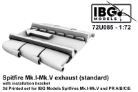 IBG U7285 Spitfire Mk.I-Mk.V & PR Type A/B/C/E exhaust 1/72