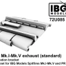 IBG U7285 Spitfire Mk.I-Mk.V & PR Type A/B/C/E exhaust 1/72