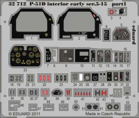 Eduard 32712 1/32 Фототравление для P-51D interior early ser.5-15 S. A. 1/32