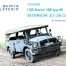 Quinta studio QD35056 Horch 108 typ 40 (ICM) 3D Декаль интерьера кабины 1/35