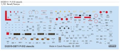 Eduard D32015 Decals P-51D stencils (REV/TAM) 1/32