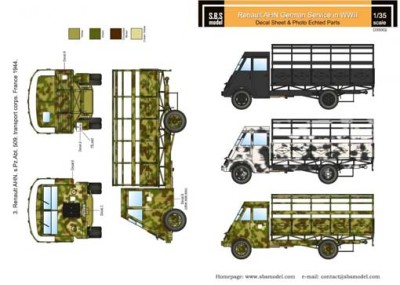 Sbs Model D35002 Renault AHN in German Military Service 1/35