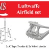 Aims AIMS48P026 Luftwaffe airfield set - 2x Type C Trestle and 2x Wheel Chocks 1/48