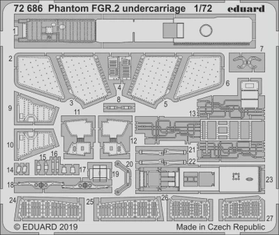 Eduard 72686 SET Phantom FGR.2 undercarriage (AIRF) 1/72