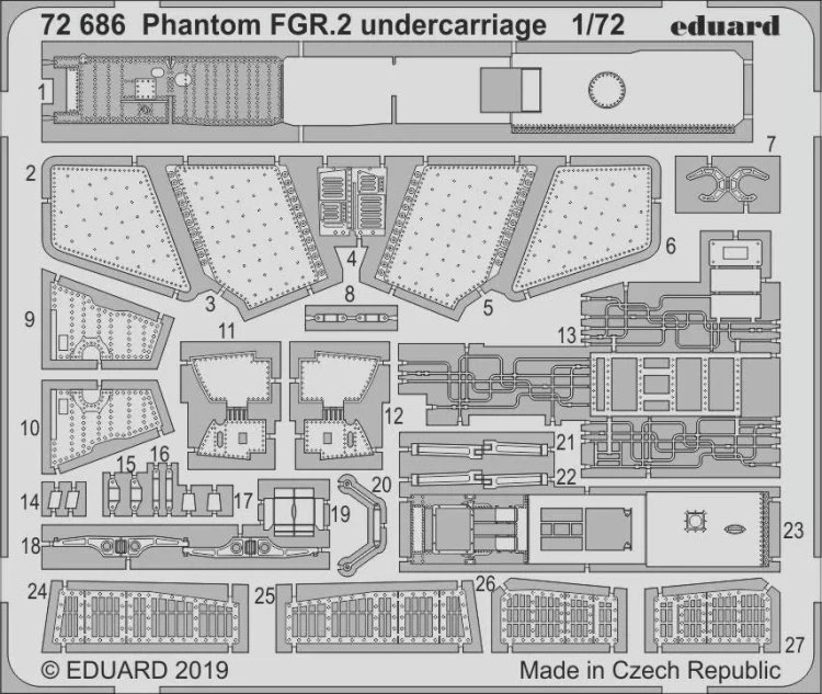 Eduard 72686 SET Phantom FGR.2 undercarriage (AIRF) 1/72