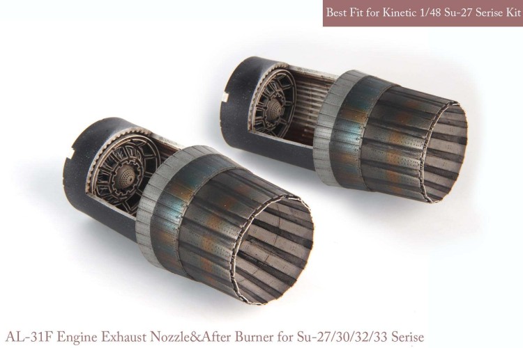 Mk1 Design MA-48096 Sukhoi Su-27/Su-30/Su-33 exhaust nozzle Set. Aftrer burner Set (opend) 1/48