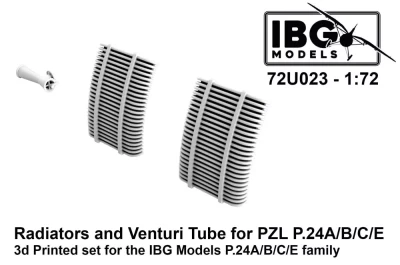 IBG Models U7223 P.24A/B/C/D Radiators &amp; Venturi (3D-Pr.) 1/72