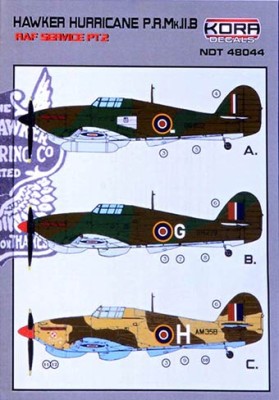 Kora Model NDT48044 H.Hurricane PR Mk.IIB RAF service Pt.2 декали 1/48