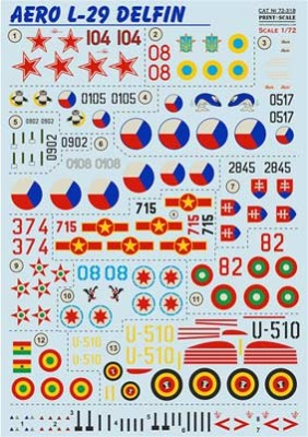 Print Scale 72-318 Aero L-29 Delfin (wet decals) 1/72