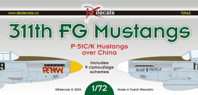 Dk Decals 72143 311th FG Mustangs over China (9x camo) 1/72