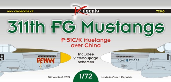 Dk Decals 72143 311th FG Mustangs over China (9x camo) 1/72