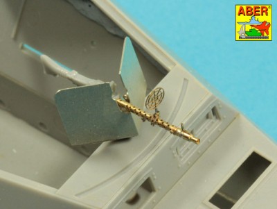 Aber 35 L-169 Barrel for German machine gun MG34 with Panzerschild for Sd.Kfz.252 and Sd.Kfz.252 (designed top be used with AFV Club and Tamiya kits) 1/35