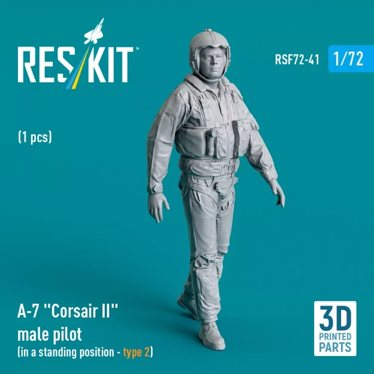 Reskit F72041 A-7 'Corsair II' male pilot stand.position 2 1/72