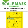 Art Scale 200-M32014 de Havilland DH-100 Vampire Mk.5 canopy frame paint masks (inside & outside) 1/32
