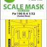 Art Scale 200-M32115 Focke-Wulf Fw-190A-4 canopy frame paint mask (outside only) 1/32