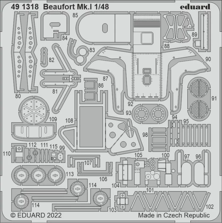 Eduard 491318 SET Beaufort Mk.I (ICM) 1/48