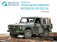 Quinta Studio QD35105 Mercedes-Benz 250GD Wolf (Revell) 3D Декаль интерьера кабины 1/35