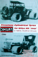 Kora Model C3502 Firestone Cylindrical Tyres f. Willys MB Jeep 1/35
