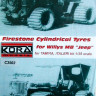 Kora Model C3502 Firestone Cylindrical Tyres f. Willys MB Jeep 1/35