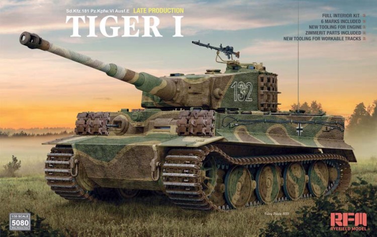 RFM 5080 Tiger I Late interior zimmerit 1/35