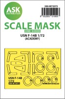 Art Scale 200-M72073 Grumman F-14B wheels and canopy frame paint masks (outside only) 1/72