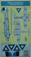 Kora Model DEC72147 Avro Anson Mk.I (Estonian Service) декали декали 1/72