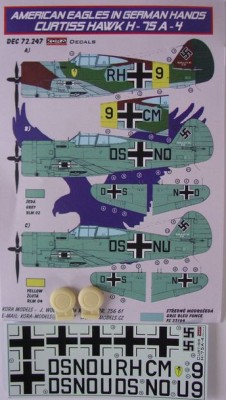 Kora Model DEC72247 Curtiss Hawk H-75 A-4 (Luftwaffe) декали декали 1/72