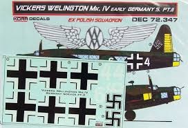 Kora Model DEC72347 V.Wellington Mk.IV early Germany Vol.2 декали декали 1/72