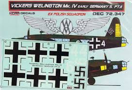 Kora Model DEC72347 V.Wellington Mk.IV early Germany Vol.2 декали декали 1/72