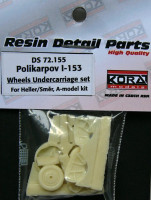 Kora Model DS72155 Polikarpov I-153 Wheels Undercarriage set 1/72