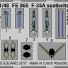 Eduard FE865 F-35A seatbelts STEEL 1/48