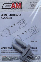 Advanced Modeling AMC 48032-1 ZAB-500Sh 500kg Incendiary Bomb (2 pcs.) 1/48