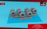 Armory ARAW72324 XB-70 Valkyrie wheels with weighted tyres - RETOOLED SET! AMT, 1/72