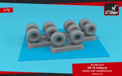 Armory ARAW72324 XB-70 Valkyrie wheels with weighted tyres - RETOOLED SET! AMT, 1/72