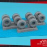 Armory ARAW72324 XB-70 Valkyrie wheels with weighted tyres - RETOOLED SET! AMT, 1/72