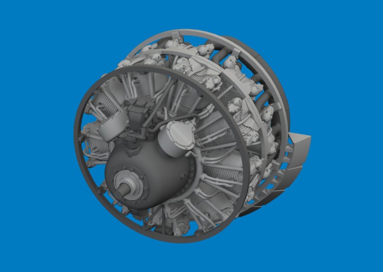 Eduard 6481013 BRASSIN B-26B/C engines PRINT (ICM) 1/48