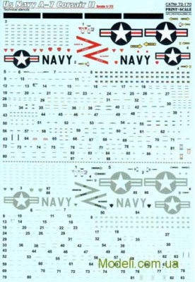 Print Scale 72-170 A-7 Corsair II technical stencils 1/72