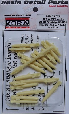 Kora Model DSM72012 TER&amp;MER racks Mk.82 Snakeye bombs(A-6A,B,C) 1/72
