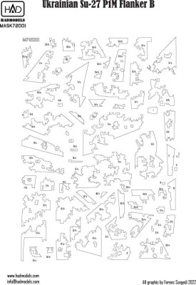 HAD M72001 Mask Su-27 P1M Flanker B Digitial Camouflage 1/72