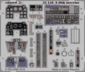 Eduard 33158 F-86K interior 1/32