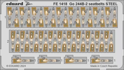Eduard FE1418 Go 244B seatbelts STEEL (ICM) 1/48