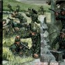 Waterloo 1815 WLAP034 Italian Infantry Support Group (WWII) (34 pieces) Includes 2 each motorbike, radio operators, machine gun crew, bycycle and rider etc 1/72