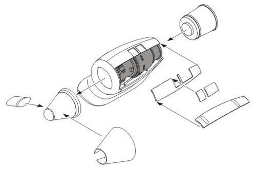 CMK 7161 CH-47 Chinook engine set for Italeri 1/72