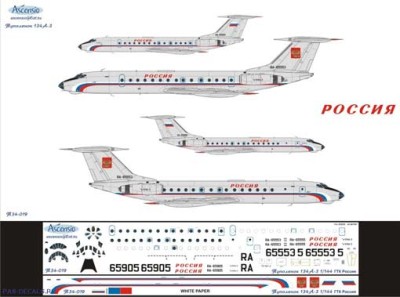 Ascensio Т34-019 Ту-134А-3 (ГТК Россия) 1/144