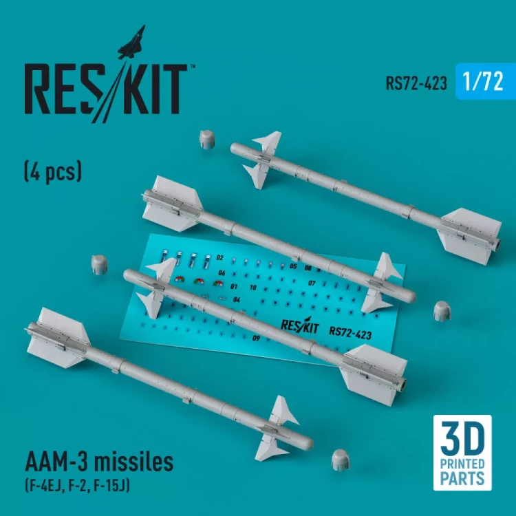 Reskit 72423 AAM-3 missiles (4 pcs.) 1/72