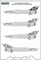 Model Maker Decals D144098 Mikoyan MiG-21 Around the World Croatian Air Force 25 anniversary 1/144